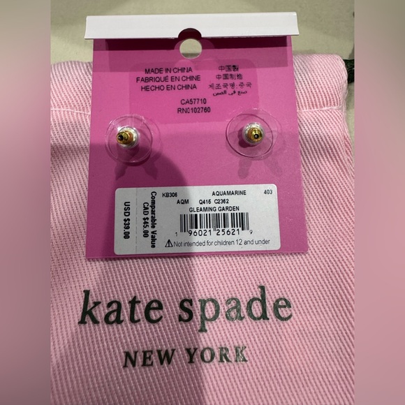 Kate Spade Gleaming Garden Floral Stud Earrings Gold Tone New - Picture 3 of 3